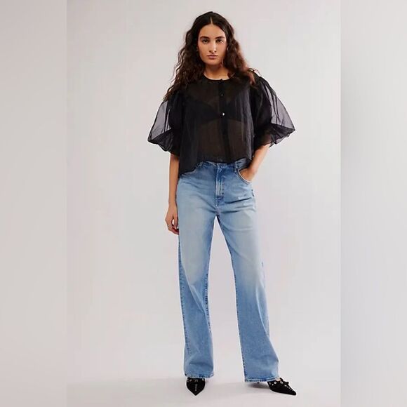 Mother Superior The Spitfire Sneak Wide Leg Baggy Jeans 33 NWT - Picture 16 of 16